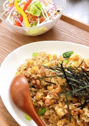 簡単♪シラスと納豆の玄米チャーハン-レシピのメイン写真