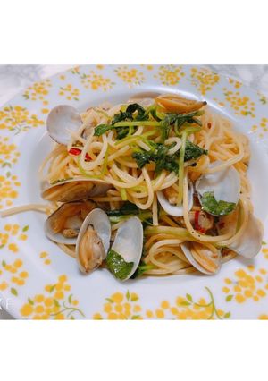 アサリと水菜のボンゴレパスタ-レシピのメイン写真