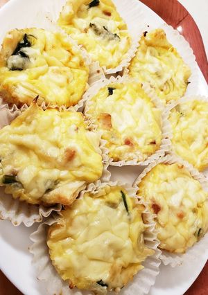 マフィン型ほうれん草とベーコンのキッシュ-レシピのメイン写真