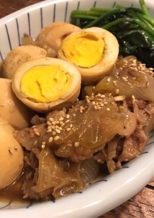 卵と豚肉の甘辛煮-レシピのメイン写真