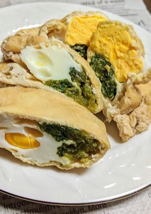 卵とほうれん草の巾着-レシピのメイン写真