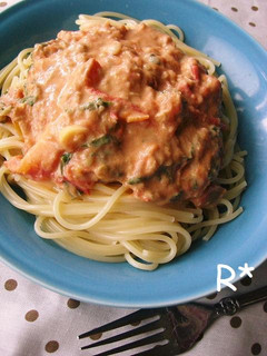 クリーミー❤トマトクリームパスタ-レシピのメイン写真