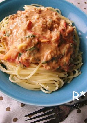 クリーミー❤トマトクリームパスタ-レシピのメイン写真
