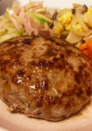 大きめ和風ハンバーグ-レシピのメイン写真
