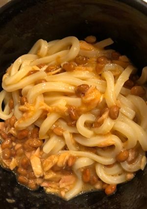 簡単5分で激ウマ納豆ツナうどん-レシピのメイン写真