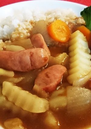 冷凍フライドポテトdeウインナーカレー-レシピのメイン写真