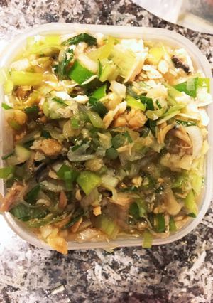 レンジで出来るサーモンと深ネギの和えもの-レシピのメイン写真