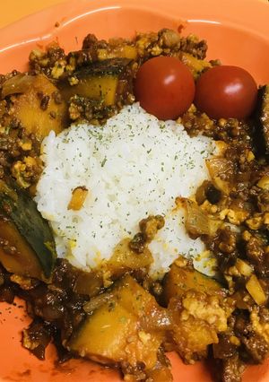 ペースト活用●鶏カボチャのキーマカレー-レシピのメイン写真