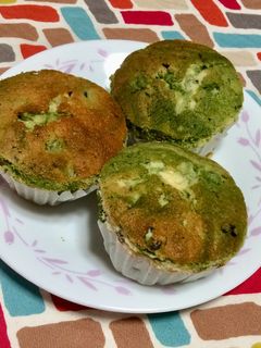超簡単☆濃厚抹茶のあずき抹茶マフィン♫-レシピのメイン写真