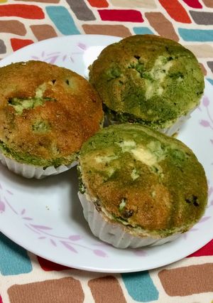 超簡単☆濃厚抹茶のあずき抹茶マフィン♫-レシピのメイン写真