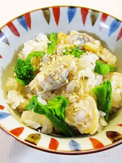 あさりと菜の花の炊きこみご飯-レシピのメイン写真