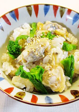 あさりと菜の花の炊きこみご飯-レシピのメイン写真