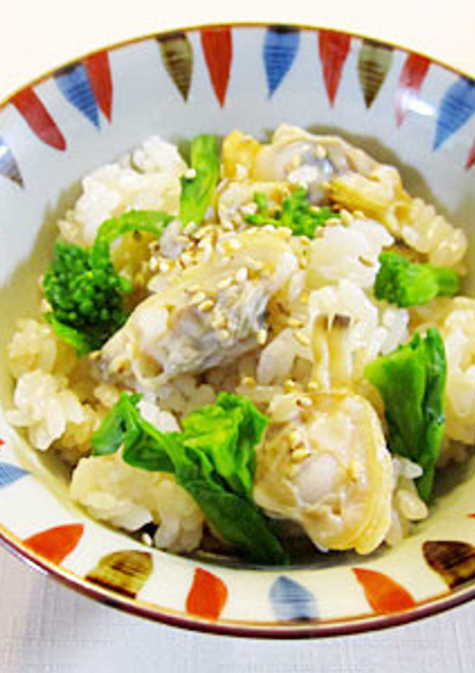 あさりと菜の花の炊きこみご飯-レシピのメイン写真