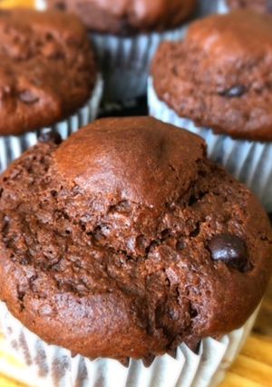 時短！オイルで作るダブルチョコマフィン♪-レシピのメイン写真