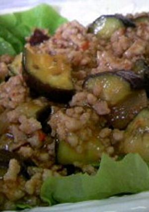 麻婆の素で作る～ひき肉とナスの肉味噌風～-レシピのメイン写真
