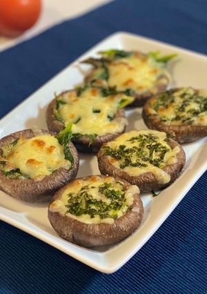 5分でおつまみ♪椎茸のあしたばチーズ焼き-レシピのメイン写真