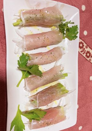 セロリとサラダ玉ねぎの生ハム巻き-レシピのメイン写真