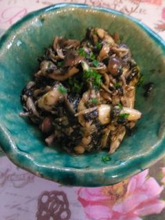 キノコのニンニク炒め、海苔佃煮味-レシピのメイン写真