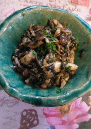 キノコのニンニク炒め、海苔佃煮味-レシピのメイン写真