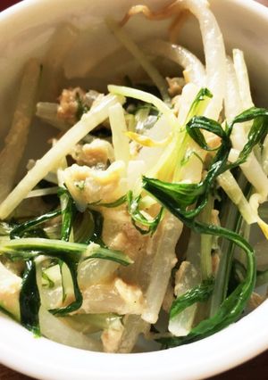 もやしと水菜の温マヨサラダ☆-レシピのメイン写真