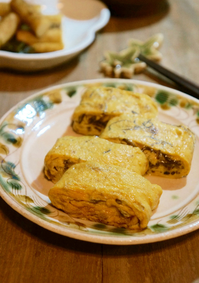海苔の佃煮ともずくの卵焼き＊-レシピのメイン写真