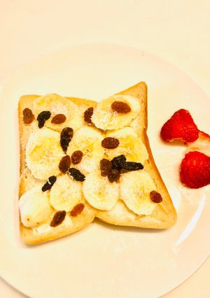 時短で栄養!バナナのせパン-レシピのメイン写真