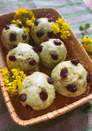 春の香り＊ほんわかよもぎ蒸しパン-レシピのメイン写真