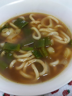 カレー(を食べ終わった後の)うどん-レシピのメイン写真