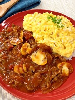 お好みソースで簡単!オムハヤシ-レシピのメイン写真