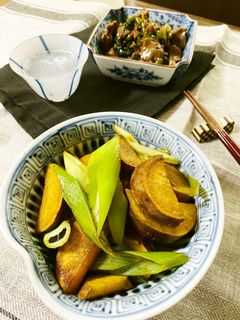 甘辛♪さつま芋とネギの炒め煮-レシピのメイン写真