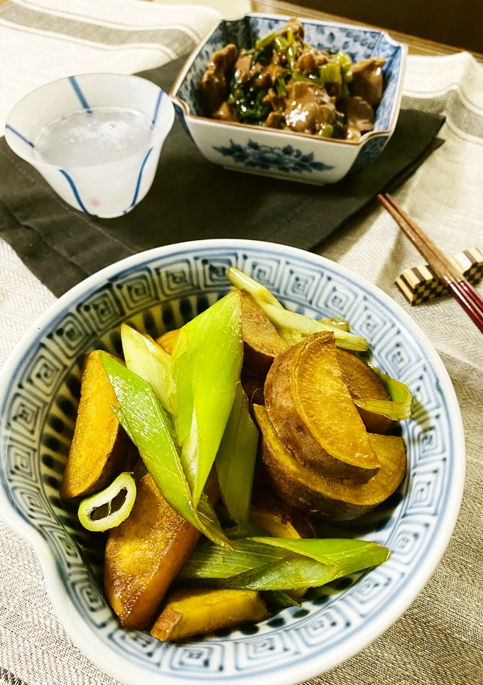 甘辛♪さつま芋とネギの炒め煮-レシピのメイン写真