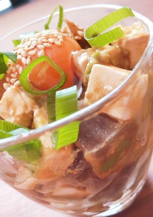 マグロアボカドチーズの韓国風ユッケ-レシピのメイン写真
