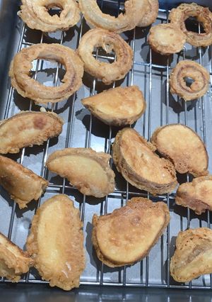 簡単味付け♡オニオンリング､ポテトフライ-レシピのメイン写真