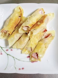 ワンタンの皮で揚げないベーコンチーズ巻き-レシピのメイン写真
