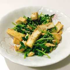 豆苗と厚揚げの炒めもの-レシピのメイン写真