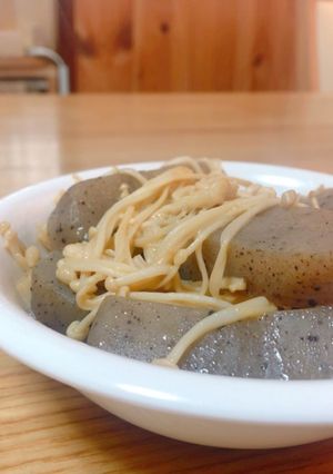 こんにゃくとエノキのバター醤油炒め-レシピのメイン写真