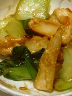 ヤゲン軟骨とチンゲン菜のオイスター炒め-レシピのメイン写真