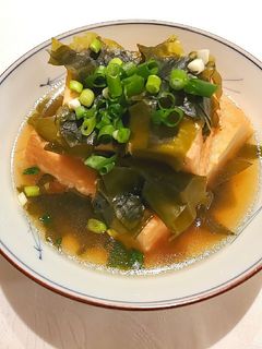厚揚げとワカメの煮物-レシピのメイン写真