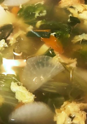 ニラと根菜のスープ-レシピのメイン写真