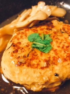 ひじき入り豆腐ハンバーグ!きのこあんかけ-レシピのメイン写真