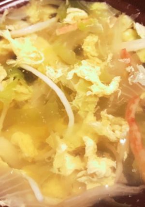 レタスと卵のカニカマスープ-レシピのメイン写真