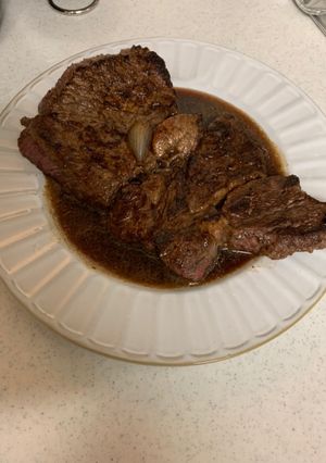 牛肉ロースステーキ玉ねぎソース-レシピのメイン写真