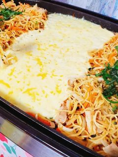 ホットプレートでチーズダッカルビ焼きそば-レシピのメイン写真
