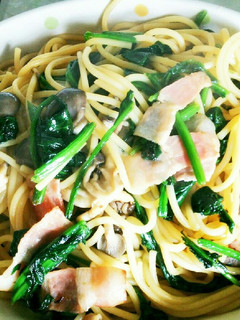 しめじとほうれん草の和風パスタ-レシピのメイン写真