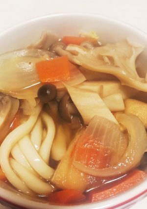 沢山キノコのスープも飲める優しいうどん-レシピのメイン写真