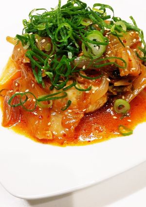 ムネ肉のキムチ炒め-レシピのメイン写真