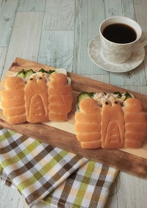ツナとコーンのかにぱんサンド-レシピのメイン写真
