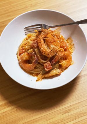 エビのトマトクリーム★パスタ★リングイネ-レシピのメイン写真