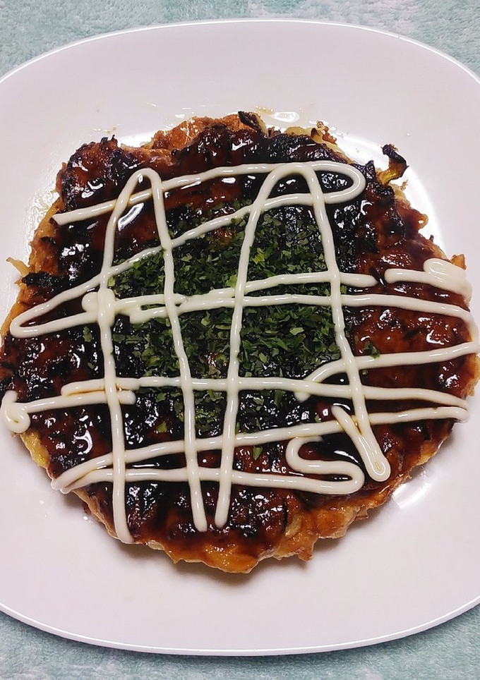 簡単！千切りキャベツのお好み焼き-レシピのメイン写真