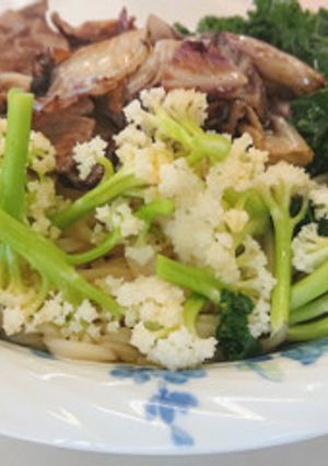 イタリア野菜のレモンポン酢皿うどん-レシピのメイン写真